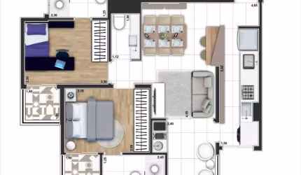 Apartamento com 2 dormitórios à venda, 67 m² por R$ 769.000,00 - Jardim - Santo André/SP