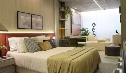 Condominio Duo Lifestyle By Helbor  no Jardins, Studio de 26m² com 1 dormitório, varanda, 1 vaga.