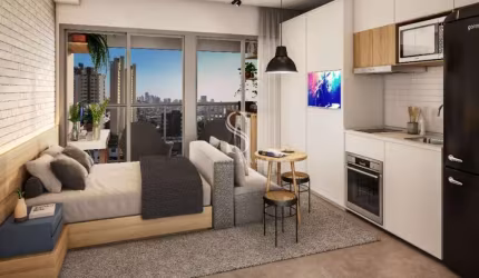 Condominio Patteo Klabin na Chácara Klabin, Studio de 26m² com 1 dormitório, 1 vaga.