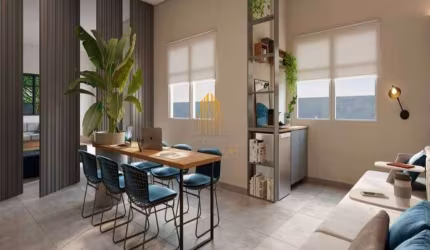 Condomínio My One Estação Campo Belo no Brooklin, Apartamento de 42m² com 2 dormitórios, terraço, se
