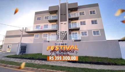 Apartamento com 3 quartos à venda na Rua Luiz Moro Conke, 820, São Cristóvão, São José dos Pinhais, 58 m2 por R$ 399.000