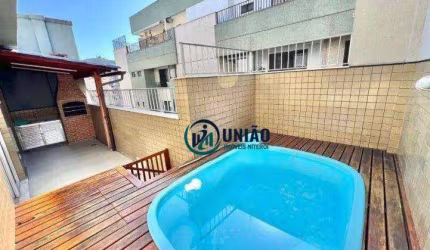 Excelente cobertura com 3 quartos, sendo uma suíte, duas vagas, excelente localização !!