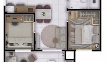 Apartamento 2 dormitórios com vaga na Vila Andrade