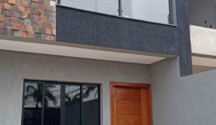 Lindo sobrado com 118 m²/ 3 Dorm./ Suíte/ Área Gourmet/ Lavabo/ Wanel Ville