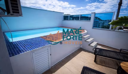 Cobertura com 04 dormitorios e piscina privativa pertinho do mar