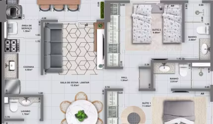 Lançamento Exclusivo: Apartamentos de Luxo a perto da Praia com Lazer Completo!!