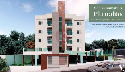Apartamento à venda, 2 quartos, 1 suíte, 2 vagas, Planalto - Belo Horizonte/MG