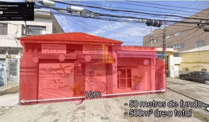 Terreno de 500m² em Água Rasa - SP à venda por R$ 1.590.000