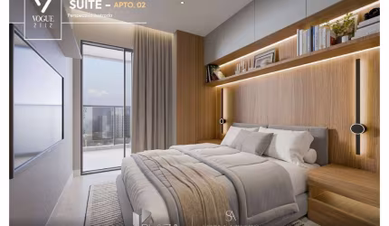 VOGUE 2112 – 1 e 2 Quartos com Suíte e Lavabo em Localização Privilegiada