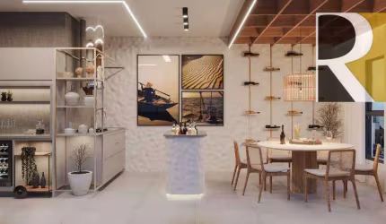 Apartamento com 1 ou 2 dormitórios à venda, 25, 38, 53 m² por R$ 204.000 - Intermares - Cabedelo/PB