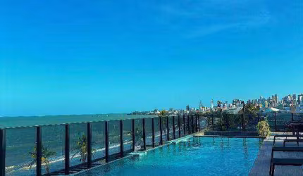 Flat mobiliado beira mar com 1 dormitório à venda, 22 m² por R$ 450.000 - Jardim Oceania - João Pessoa/PB