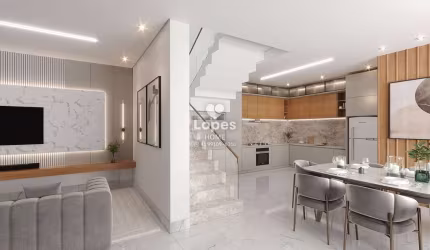 Casa em condomínio fechado com 3 quartos à venda na Rua Coronel Pretextato Pena Forte Taborda Ribas, 1614, Santa Quitéria, Curitiba, 132 m2 por R$ 840.000