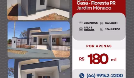 Casa 2 dormitórios para Venda em Floresta, JARDIM MÔNACO, 2 dormitórios, 1 banheiro, 1 vaga
