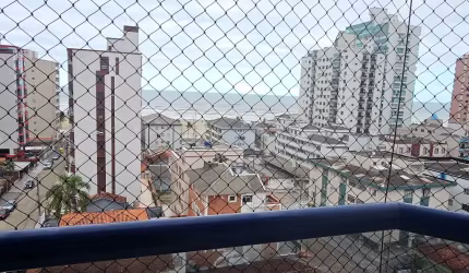 Lindo Apartamento de 1 dormitórios vista livre para praia na Guilhermina a - Praia Grande -SP
