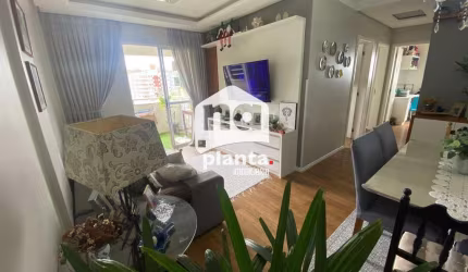 Apartamento à venda no Bairro Praia Comprida em São José-SC, com 3 quartos, 1 suíte, 1 vaga