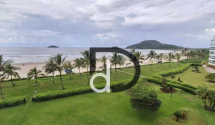 Apartamento pé na areia, com vista para o mar, na Riviera de São Lourenço.