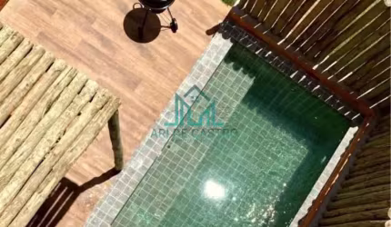 Casa Duplex 3 Quartos, com Piscina a 120 metros da Praia em São Miguel dos Milagres