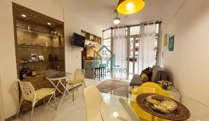 Apartamento Quarto e Sala Mobiliado com Varanda, 44m², a Poucos Metros da Praia de Ponta Verde  - Maceió Alagoas