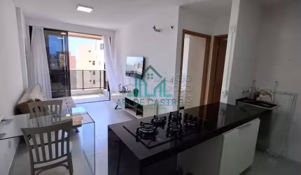 Quarto e Sala Mobiliado, Nascente com Varanda 39,79m² na Ponta Verde - Maceió Alagoas