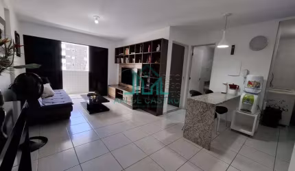 Apartamento Quarto e Sala Mobiliado na Ponta Verde com 49m² - Maceió Alagoas