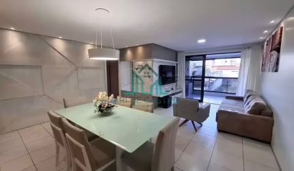 Apartamento Mobiliado com 3 Quartos com 117m², Nascente, Varanda, 2 Vagas, na Jatiuca - Maceió Alagoas