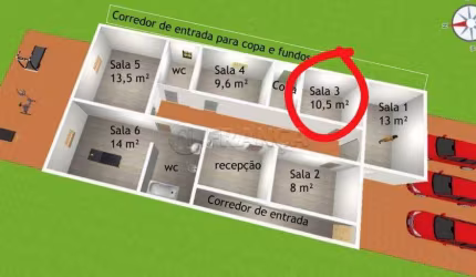 SALA COMERCIAL PARA ÁREA DE SAÚDE/EDUCAÇÃO - JARDIM DIDINHA - JACAREÍ