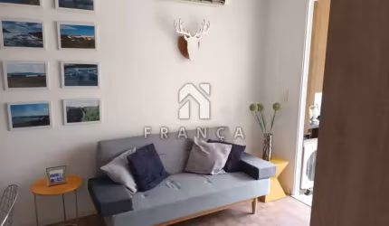 LOCAÇÃO- APARTAMENTO NO EDIFÍCIO IMOTION, 01 DORMITÓRIO , TODO  MOBILIADO