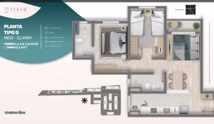 Apartamento com 2 quartos à venda no Jardim Abaeté, Piracicaba  por R$ 257.000