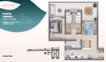 Apartamento com 2 quartos à venda no Jardim Abaeté, Piracicaba  por R$ 236.000
