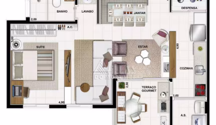 Apartamento com 2 dormitórios à venda, 58 m² por R$ 664.386,00 - Vila Suzana - São Paulo/SP