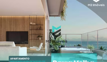 Apartamento boutique frente mar com 3 suítes e SPA na sacada.