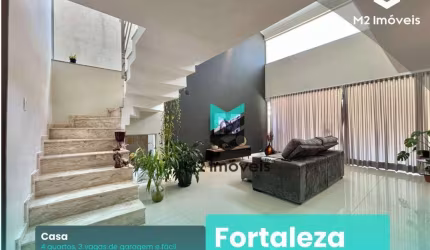 Belíssima casa com 4 dormitórios sendo 1 suíte, 3 vagas de garagem e espaço externo com área de festas, no bairro Fortaleza Alta em Blumenau!