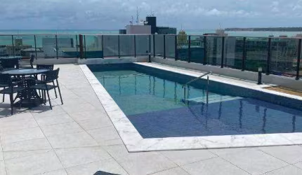 Apartamento com 1 dormitório para alugar, 47 m² por R$ 3.300,01/mês - Cabo Branco - João Pessoa/PB
