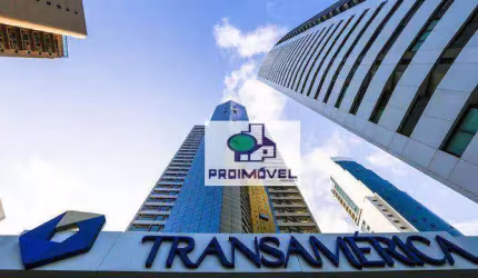 Flat com 1 dormitório para alugar, 38 m² por R$ 5.500,00/mês - Boa Viagem - Recife/PE