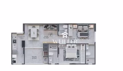 Apartamento com 2 dormitórios à venda, 69 m² por R$ 880.000 - Morretes - Itapema/SC