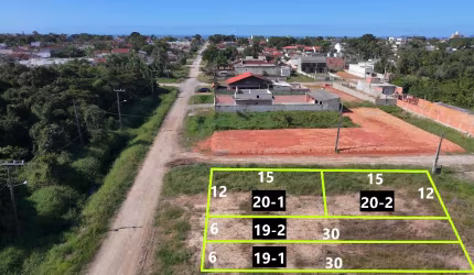 Terrenos Limpos Prontos para Construção para Venda no Bairro CAMBIJÚ, localizados no Centro da cidade de Itapoá/SC.