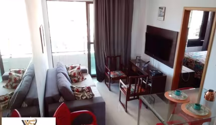 apartamento Cabo Branco para alugar com 1 quarto todo mobilhado.