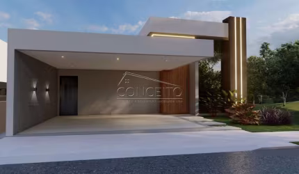 Casa térrea em construção à venda no Condomínio Residencial Canadá com 170,94 m² | 3 dormitórios, sendo 1 suíte e 2 vagas de garagem cobertas.