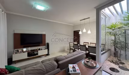 Casa térrea à venda no Loteamento Santa Rosa com 122 m² | 2 dormitórios, sendo 1 suíte e 2 vagas de garagem cobertas.