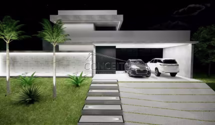 Casa térrea em construção à venda no Condomínio Park Campestre II com 296 m² | 3 suítes, sendo 1 suíte master e 4 vagas de garagem