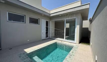 Casa térrea à venda no Condomínio Soleil Piracicaba com 154,43m² | 3 suítes e 4 vagas de garagem.