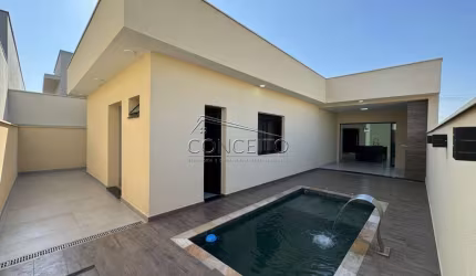 Casa térrea à venda no Condomínio Soleil Piracicaba com 160m² | 3 dormitórios sendo 2 suítes e 4 vagas de garagem.