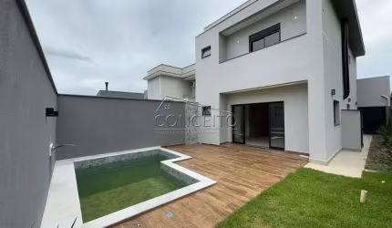 Sobrado recém construído à venda no Condomínio Lazuli Club com 196m² | 3 suítes e 2 vagas de garagem.