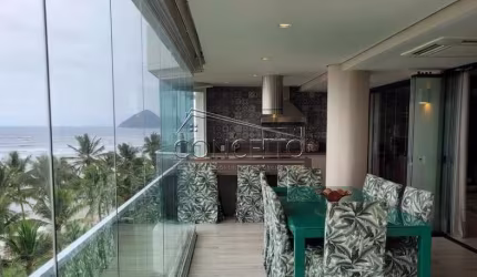 Apartamento à venda no Edifício Ilha de Santorini em Bertioga com 281 m² | 4 suítes com armários e 4 vagas de garagem