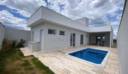 Casa semi térrea à venda no Condomínio Soleil Piracicaba com 178m² | 3 dormitórios sendo 1 suíte e 4 vagas de garagem.