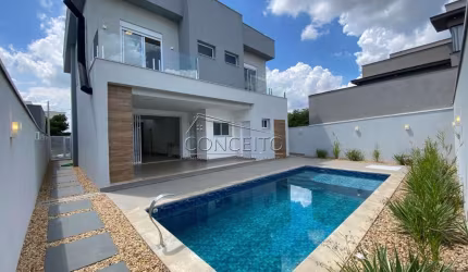 Sobrado à venda no Condomínio Villa Bela Vista com 260m² | 3 suítes e 4 vagas de garagem.