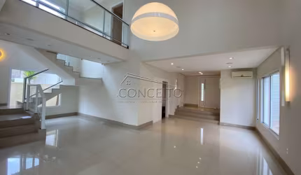 Sobrado de alto padrão à venda no Condomínio Terras de Piracicaba com 480,99 m² | 4 suítes com closet e 6 vagas de garagem