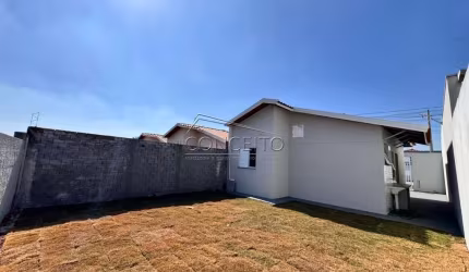 Casa térrea à venda no Bairro Jardim Ouro Fino em Rio das Pedras com 46 m² | 2 dormitórios, quintal gramado e 2 vagas de garagem.