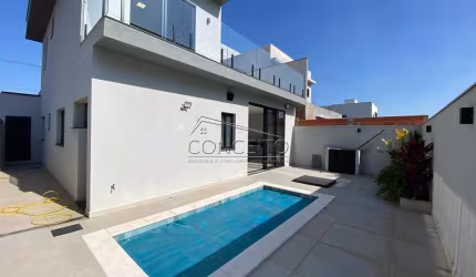 Sobrado para locação no Condomínio Residencial Park Unimep Taquaral com 172 m² | 3 dormitórios, sendo 1 suíte e 4 vagas de garagem, sendo 2 cobertas.