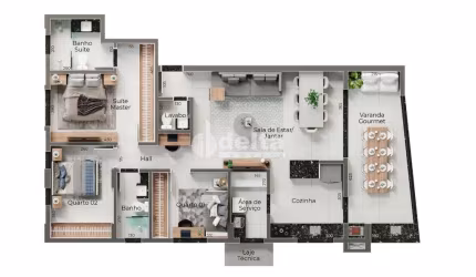 Apartamento disponível para venda no bairro Granada em Uberlândia-MG